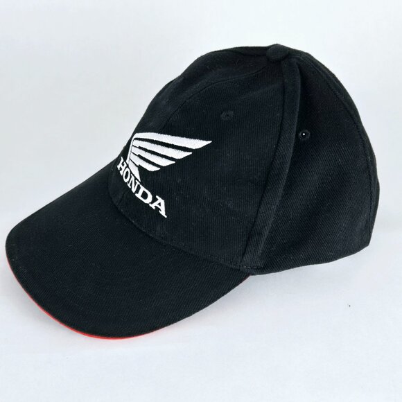 HONDA Trucker Hat Classic Cap Baseball Hat Black White Embroidered Canada Flag - Picture 4 of 10